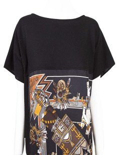 Scarf HERMES T36 printed silk dress