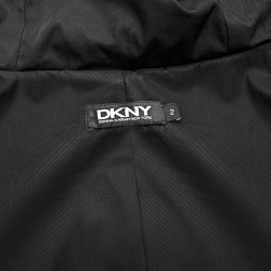 Veste DKNY en velours noir et fourrure