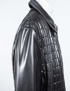 CAVALLI Jeans black leather jacket