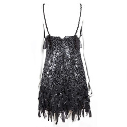 Robe Jenny Packham T10UK noire à sequins