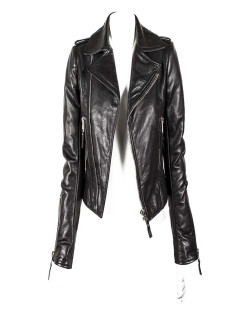 BALENCIAGA Biker black leather jacket