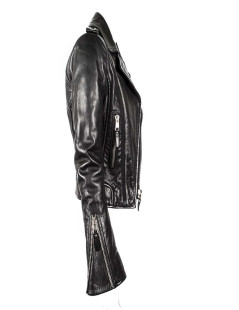 BALENCIAGA Biker black leather jacket