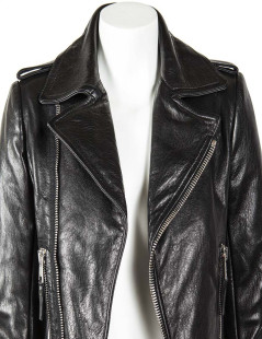 BALENCIAGA Biker black leather jacket