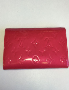 xxx Portefeuille LOUIS VUITTON Sarah en cuir verni rose