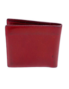 Porte-cartes HERMES en cuir box rouge H