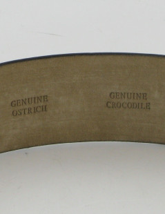 Ceinture autruche et croco SAN-CARLO