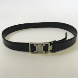 Belt CÉLINE vintage dark brown alligator