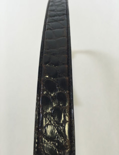 Belt CÉLINE vintage dark brown alligator