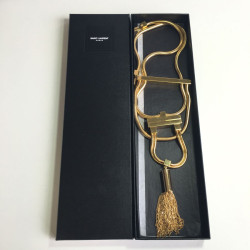 YVES SAINT LAURENT necklace gold metal