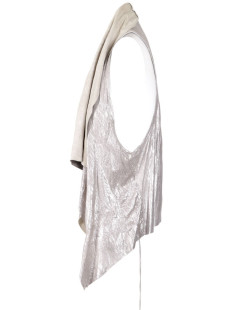 Drôme t M silver lame leather vest