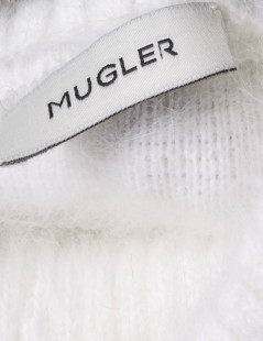 Pull MUGLER en mohair blanc vintage