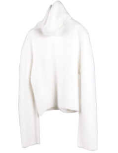 Pull MUGLER en mohair blanc vintage