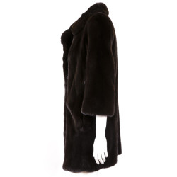 Manteau P T en vison black lama