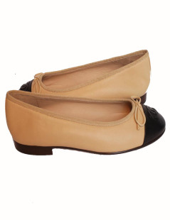 Ballerines T 36.5 CHANEL Bicolore