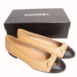 Ballerines T 36.5 CHANEL Bicolore