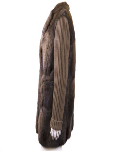 CHLOE T 38 tawny fur coat