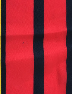 BALENCIAGA red, black and yellow silk scarf