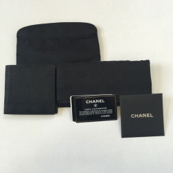 Ensemble de maroquinerie CHANEL en tissu noir 