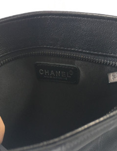 Set of leather CHANEL black fabric