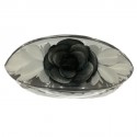 CHANEL black Camellia hair Strip