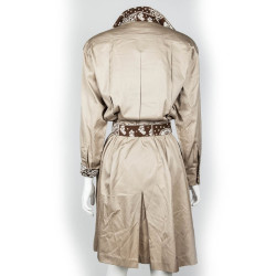 Robe CHANEL vintage beige et marron