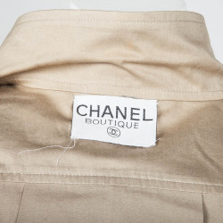 Robe CHANEL vintage beige et marron