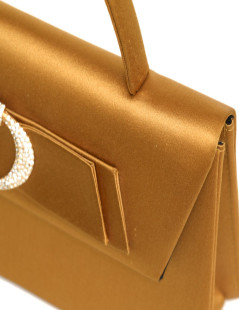 Mini bag CHRISTIAN DIOR yellow silk satin