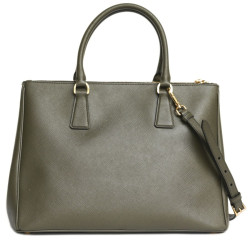 Sac PRADA cuir vert kaki