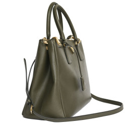 Sac PRADA cuir vert kaki