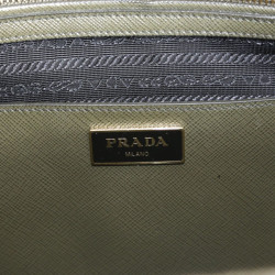 Sac PRADA cuir vert kaki