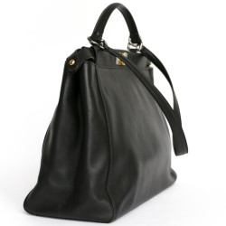 Sac Peekaboo FENDI cuir d'agneau noir