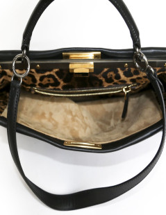 Peekaboo FENDI black lambskin bag