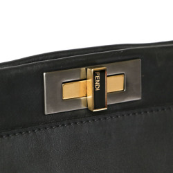 Sac Peekaboo FENDI cuir d'agneau noir