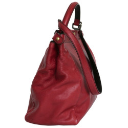 Sac Peekaboo FENDI cuir framboise 