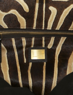 Sac Peekaboo FENDI cuir framboise 