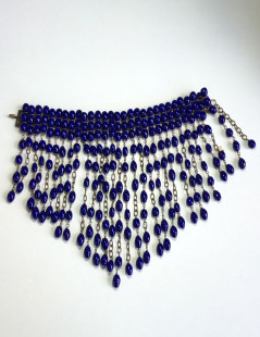 Collier MARGUERITE de VALOIS  perles saphir