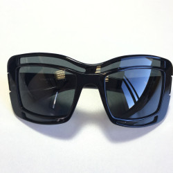 CHANEL sunglasses black plastic