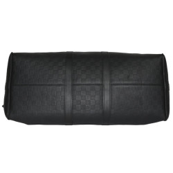 Sac keepall LOUIS VUITTON cuir damier infini noir