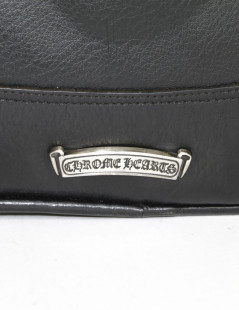 CHROME HEARTS black leather bag