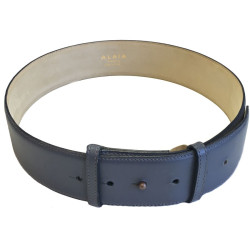 Ceinture ALAIA en cuir gris foncé T75