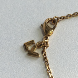 Collier double LOUIS VUITTON en métal doré et argenté