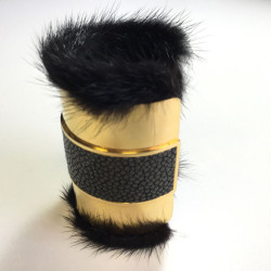 Golden cuff shagreen and mink