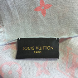 Long foulard LOUIS VUITTON en coton couleurs pastels