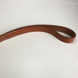 Collier et laisse HERMES pour chien en cuir marron