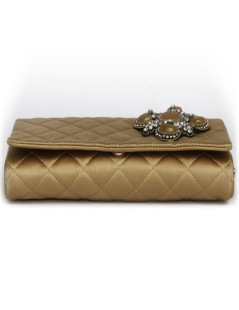 CHANEL Couture Evening Bag in Coppered Silk Satin