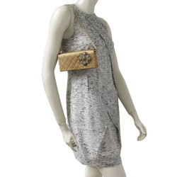 CHANEL Couture Evening Bag in Coppered Silk Satin