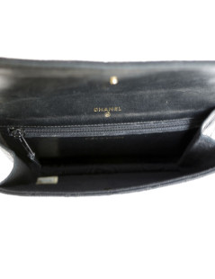 Evening bag black silk CHANEL