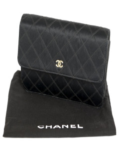 Evening bag black silk CHANEL