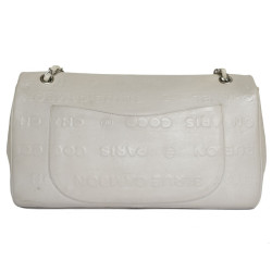 CHANEL 2.55 double flap bag in cream leather