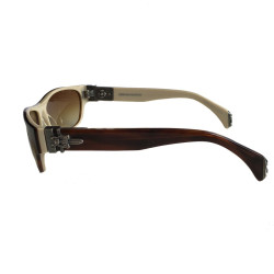 Lunettes de soleil CHROME HEARTS en plexi marron et beige